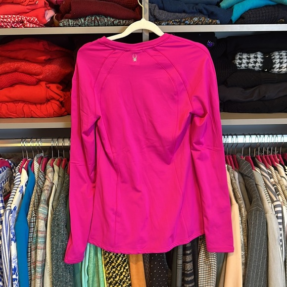 Spyder hot pink long sleeve athletic top size S - Picture 3 of 3
